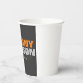 代替パーフェクトサイズグレーオレンジはっきりした文字 紙コップ (左)