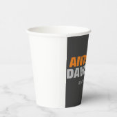 代替パーフェクトサイズグレーオレンジはっきりした文字 紙コップ (右)