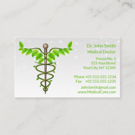 代替メディカルカドゥセウス緑葉色白 予約カード