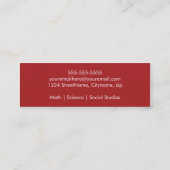 代替モダン先生名シンプル刺 スキニー名刺 (裏面)