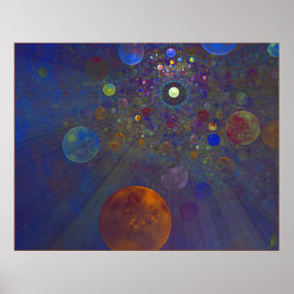 代替ユニバース抽象芸術アート ポスター
