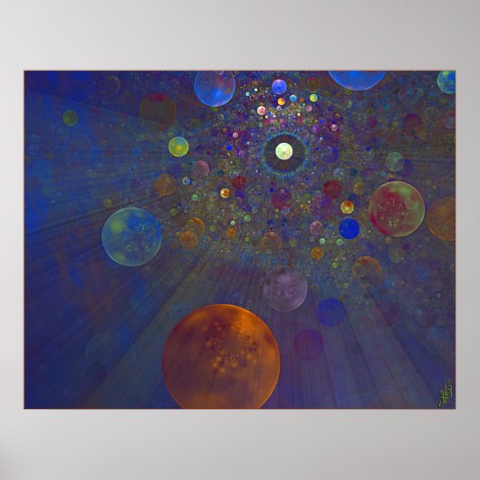 代替ユニバース抽象芸術アート ポスター (正面)