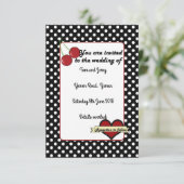 代替ロカビリー結婚式の招待 招待状 (スタンド正面)