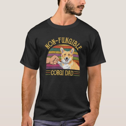 代替不能Corgiパパ掛け替え不能Father暗号 Tシャツ (正面)