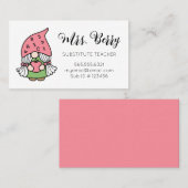 代替先生かわいい格言 名刺 (正面/裏面)