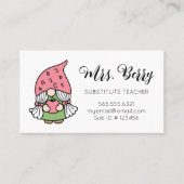 代替先生かわいい格言 名刺 (正面)