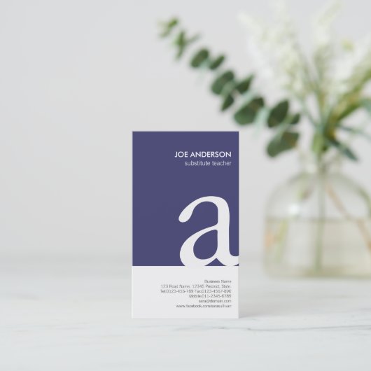 代替先生はっきりしたモノグラム名刺 名刺 (スタンド正面)