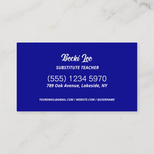 代替先生カスタムQR 名刺 (裏面)