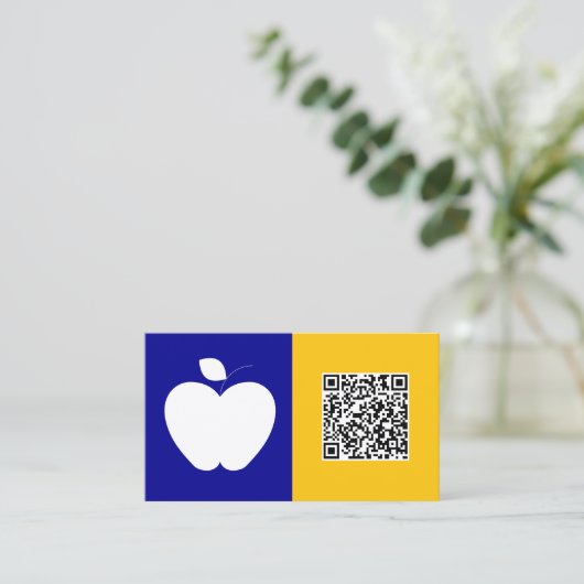 代替先生カスタムQR 名刺 (スタンド正面)