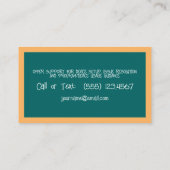 代替先生シャルボード コーリングカード (裏面)