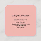 代替先生ボホーレインボー スクエア名刺 (裏面)