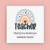 代替先生ボホーレインボー スクエア名刺