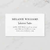 代替先生ボホーレインボー 名刺 (裏面)