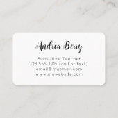 代替先生レインボーヒョウ印刷 名刺 (裏面)