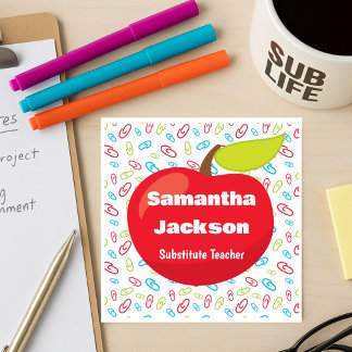 代替先生レッドアップル スクエア名刺