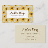 代替先生ヴィンテージひまわり 名刺 (正面/裏面)