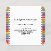 代替先生 スクエア名刺 (裏面)