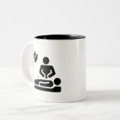 代替医療のピクトグラムのマグ ツートーンマグカップ (正面左)