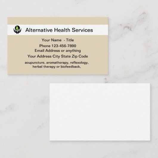 代替医療サ気にービス 名刺 (正面/裏面)