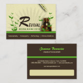 代替医療ホメオパシーの名刺 予約カード (正面/裏面)