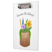 代替学校先生鉛筆の花 クリップボード (左)
