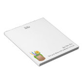 代替学校先生鉛筆の花 ノートパッド (アングル)