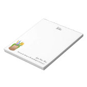 代替学校先生鉛筆の花 ノートパッド (回転)