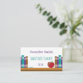 代替 |先生 |チューター・ホワイト・ビジネス・カード 名刺 (スタンド正面)