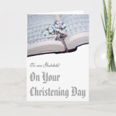 代父母からの教子への《キリスト教》洗礼式や命名式カード カード (正面)