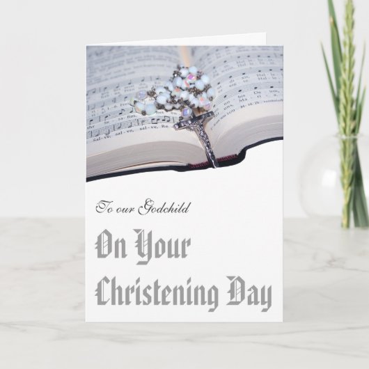 代父母からの教子への《キリスト教》洗礼式や命名式カード カード (正面)