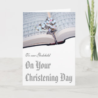 代父母からの教子への《キリスト教》洗礼式や命名式カード カード