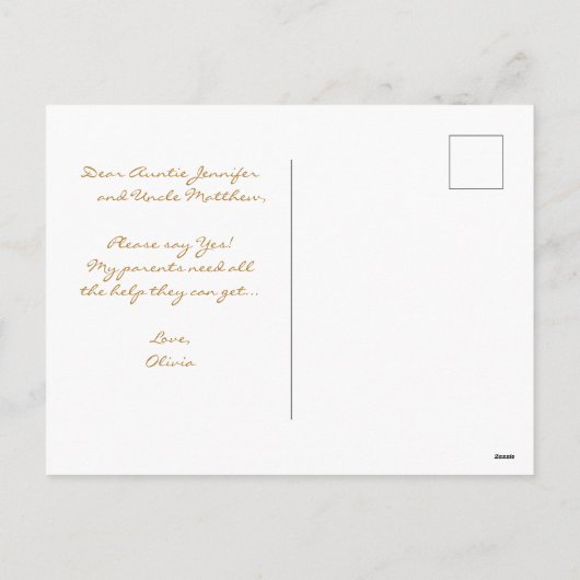 代父母の提案の花の大理石の蘭の郵便はがき シーズンポストカード (裏面)