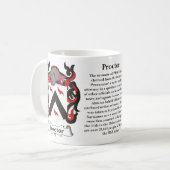 代理人、歴史、意味および頂上 コーヒーマグカップ (正面左)