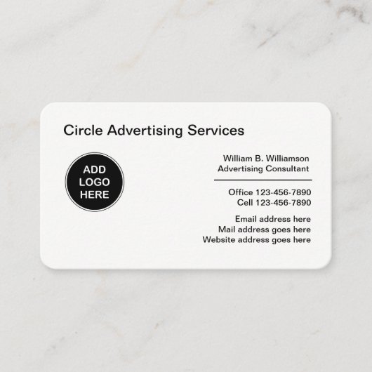 代理広告店ロゴテンプレート 名刺 (正面)