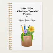 代用学校先生鉛筆フラワースモール プランナー手帳 (正面)