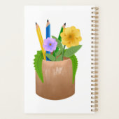 代用学校先生鉛筆フラワースモール プランナー手帳 (裏面)