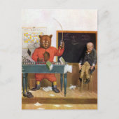 代用教員としてルーズベルトくま ポストカード (正面)