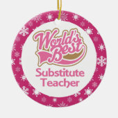 代用教員のオーナメント セラミックオーナメント (正面)