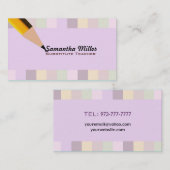 代用教員の名刺 名刺 (正面/裏面)