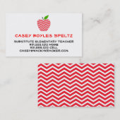 代用教員の名刺 名刺 (正面/裏面)