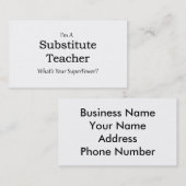 代用教員 名刺 (正面/裏面)