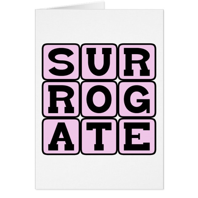 代用物、代役または代役 (正面)