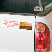 代表と選ばれる私達人々はOを…聞きます バンパーステッカー (トラック上)