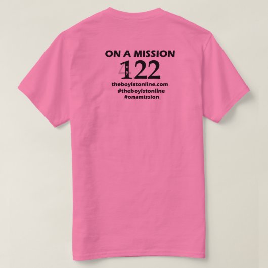 「代表団で」のTシャツの(ピンクの)ドイツ体 Tシャツ (デザイン裏面)
