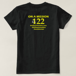 「代表団で」のTシャツの(空白のな)黄色いレタリング Tシャツ