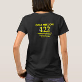 「代表団で」のTシャツの(空白のな)黄色いレタリング Tシャツ (裏面)