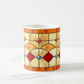 代表団のスタイルのTiffanyののどのステンドグラスのマグ コーヒーマグカップ (中央)