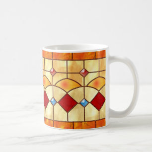 代表団のスタイルのTiffanyののどのステンドグラスのマグ コーヒーマグカップ