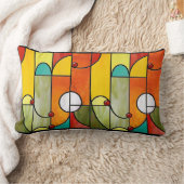 代表団のスタイルのTiffanyののどのステンドグラスの枕 ランバークッション (ブランケット)