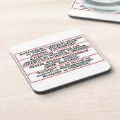 代表団の印の記念品 コースター (左側)